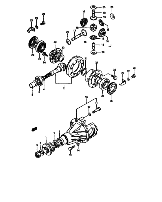 Rear differential gear