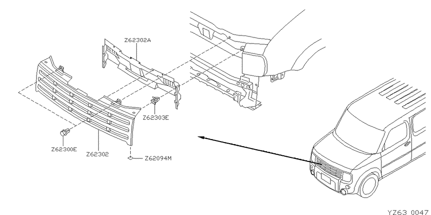 Передняя решетка