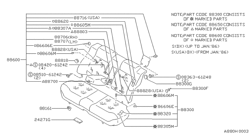 Rear seat