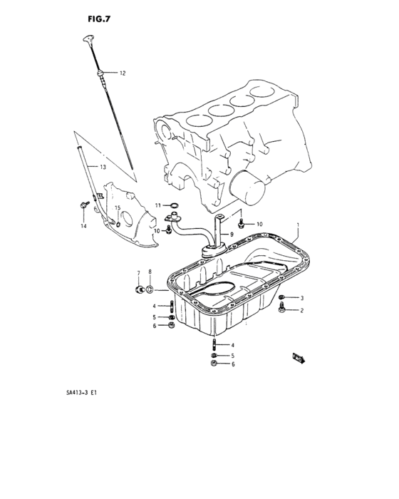 Oil pan and oil level gauge