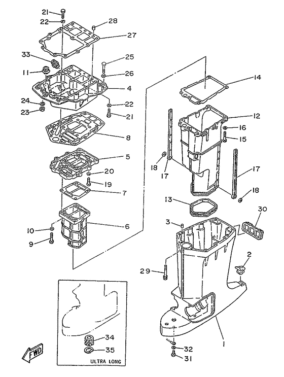 Upper casing
