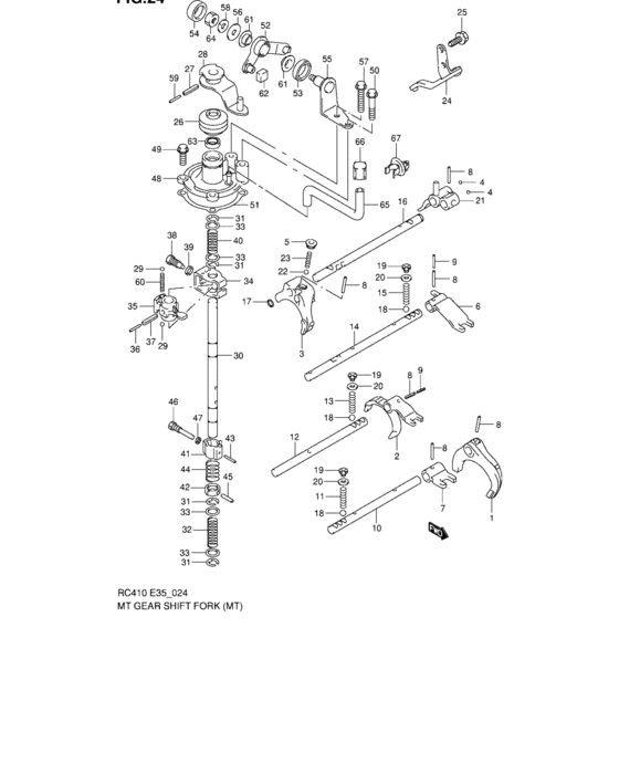 Mt gear shift fork