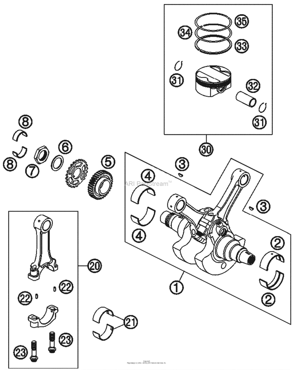 Crankshaft, Piston
