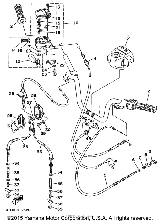 Steering handle & cable