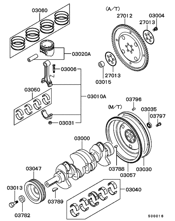 Piston & crankshaft