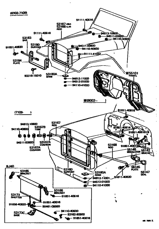 Front Fender Apron & Dash Panel