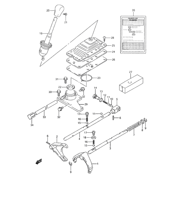 Transfer gear shifting