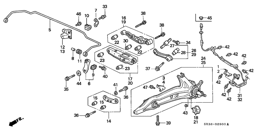 Rear stabilizer/rear lower arm