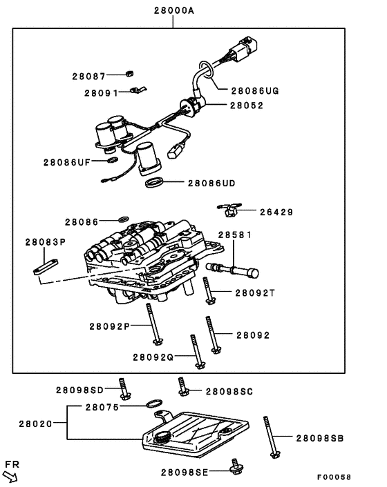 A/t valve body