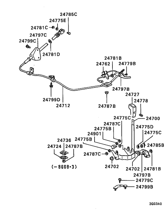 M/t h-l gearshift control