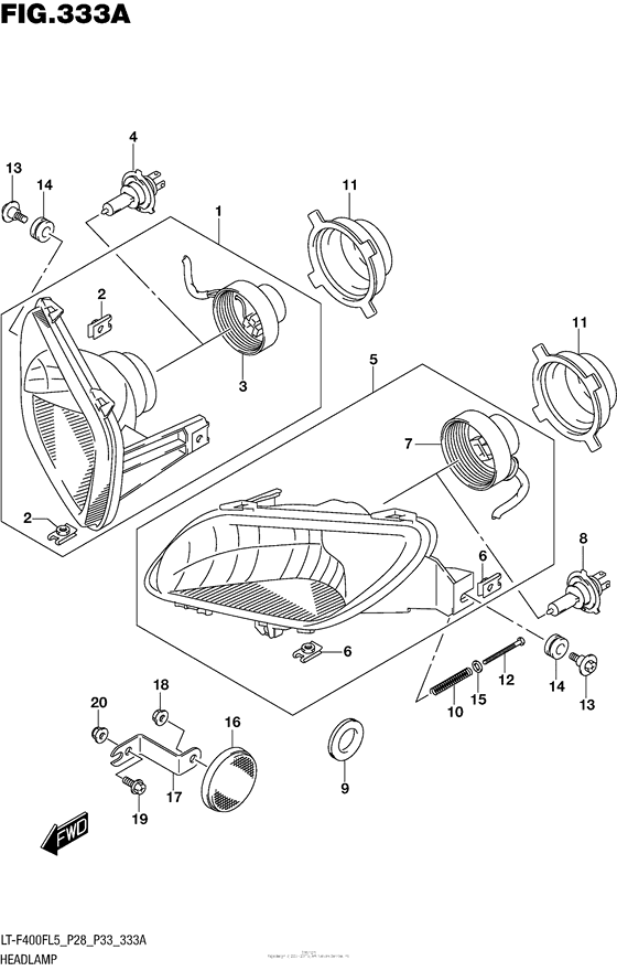 Headlamp (Lt-F400Fl5 P28)