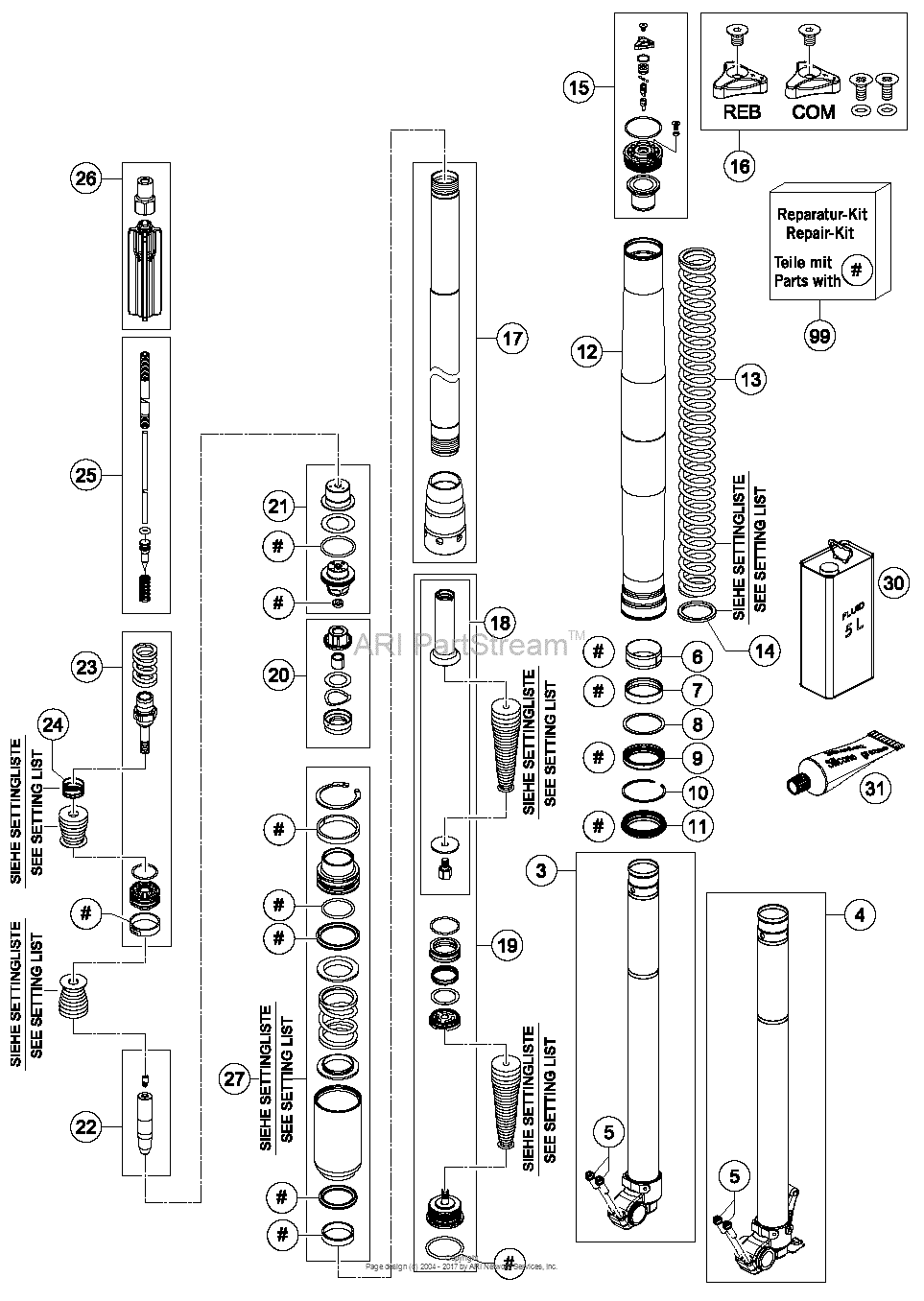 Front Fork Disassembled