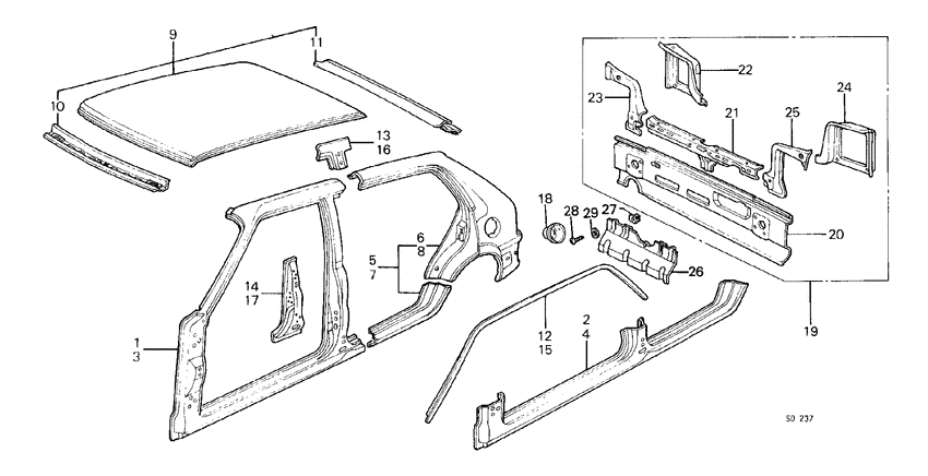 Body structure components