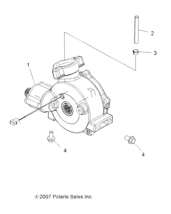 Drive train, front gearcase mounting