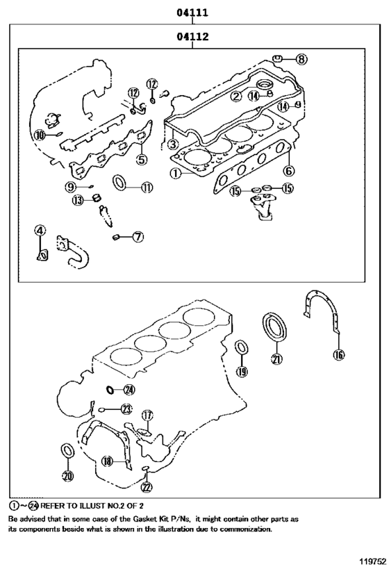 Engine Overhaul Gasket Kit