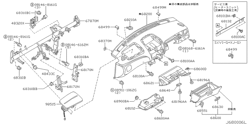 Instrument panel, pad & cluster lid