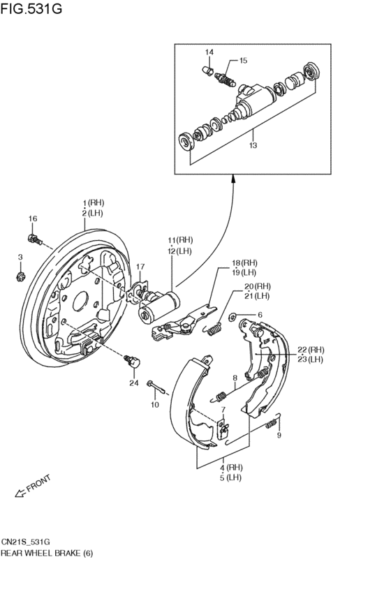 rear wheel brakes