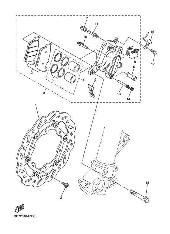 Front brake caliper