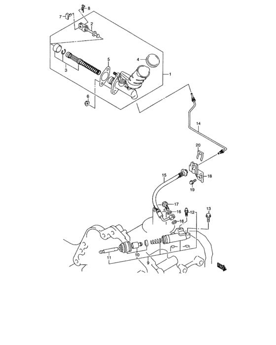 Mt clutch master cylinder