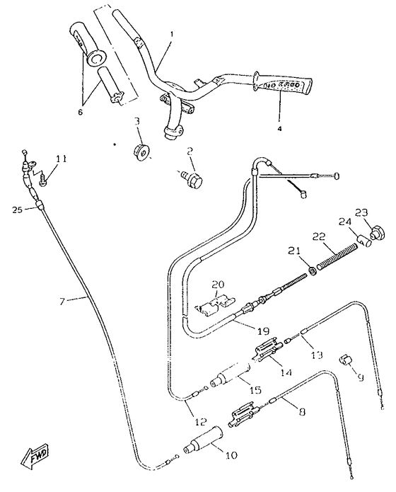Steering handle & cable