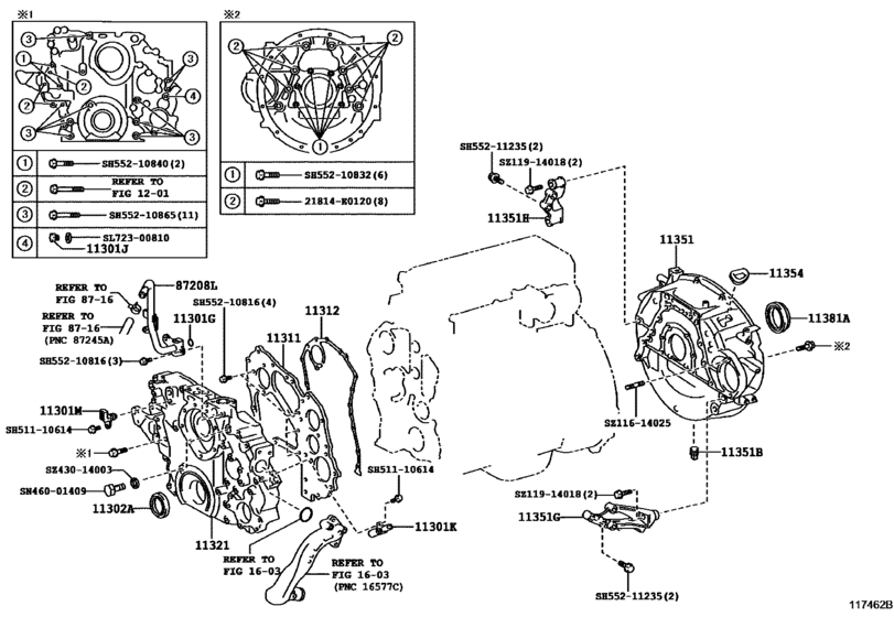 Timing Gear Cover & Rear End Plate