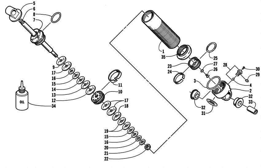 Rear Suspension Front Arm Shock Absorber