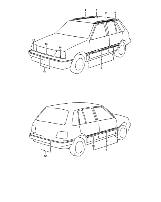 Molding and stripe tape
