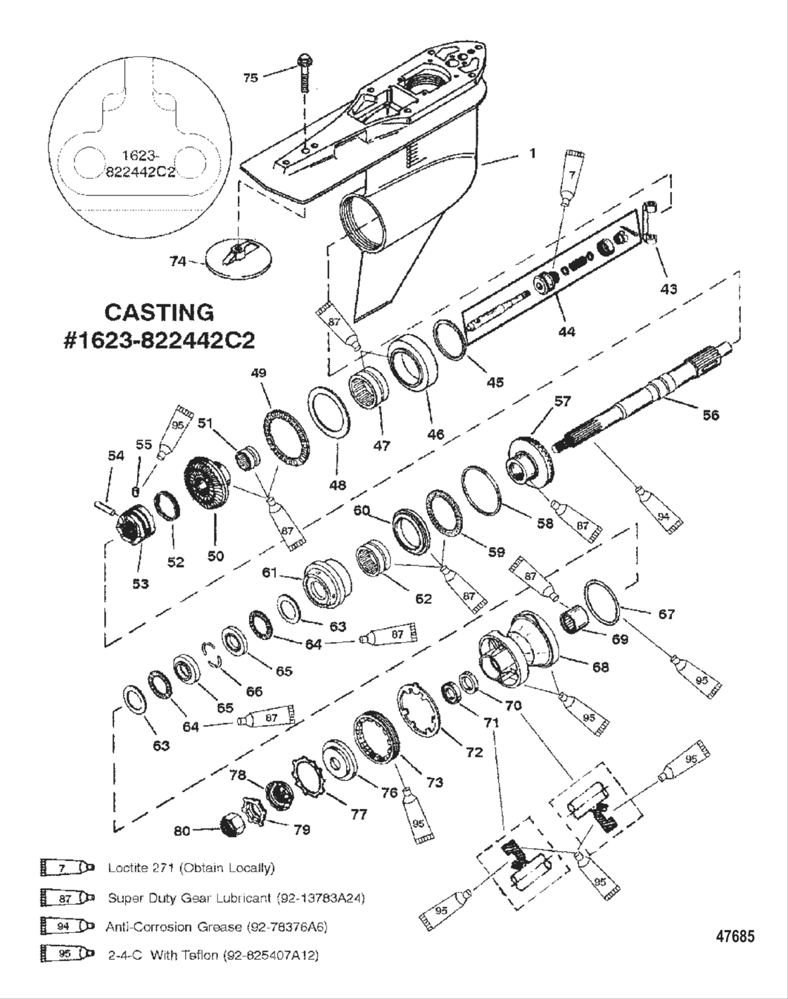 Gear Hsg (Prop Shaft)Counter Rotation(G437999 & Below)