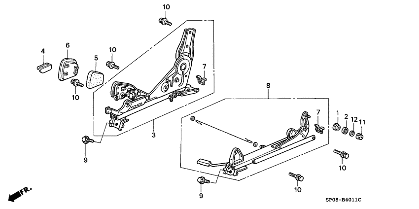 Front seat components