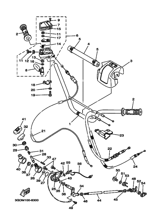 Steering handle & cable