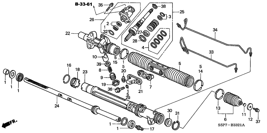 P.s. gear box components