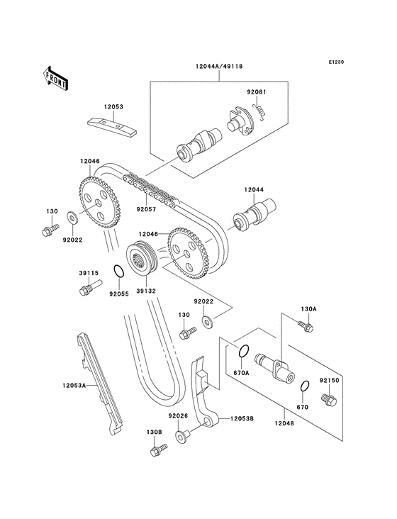 Camshaft/tensioner