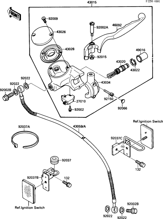 Front master cylinder