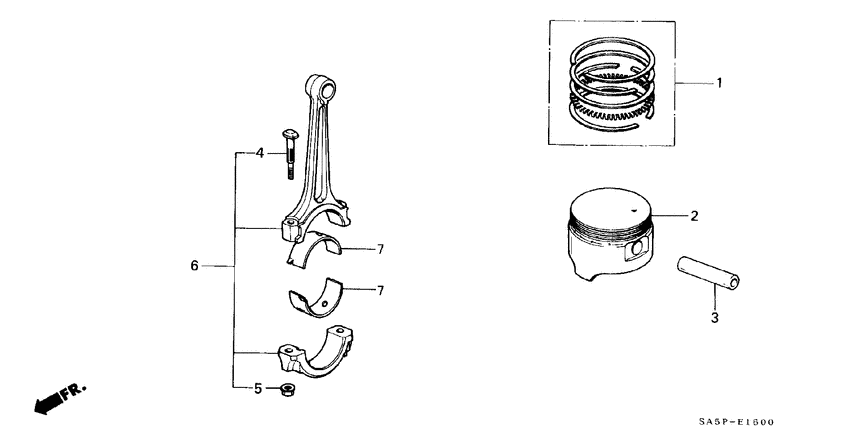 Piston/connecting rod