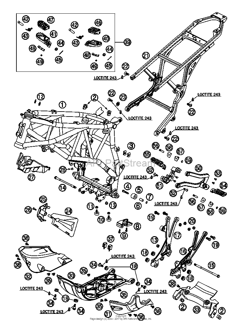 Frame, Sub Frame, Engine Guard