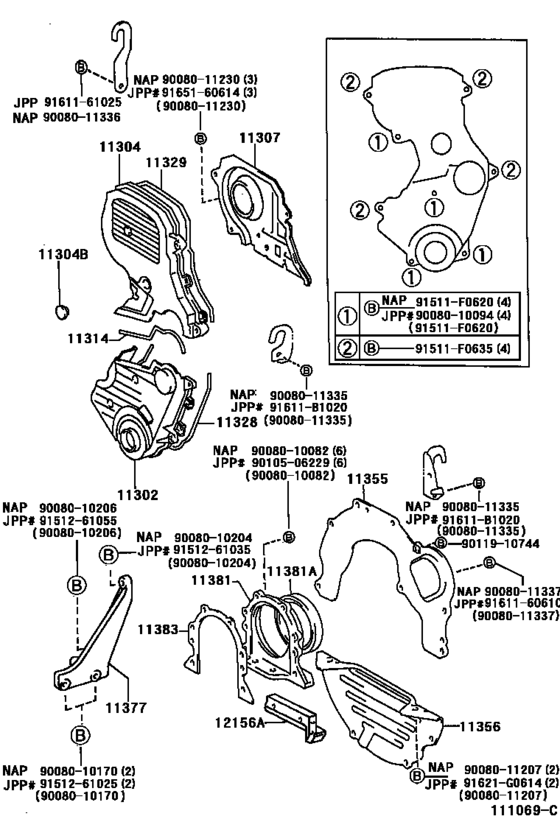 Timing Gear Cover & Rear End Plate