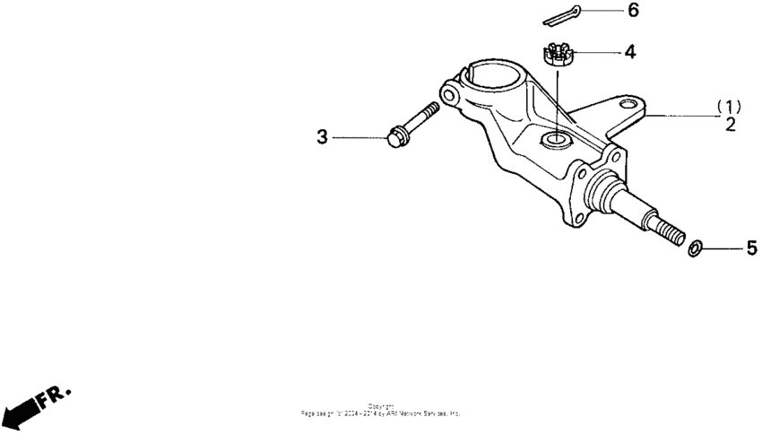 Trx300 knuckle (trx300) ('92) 92
