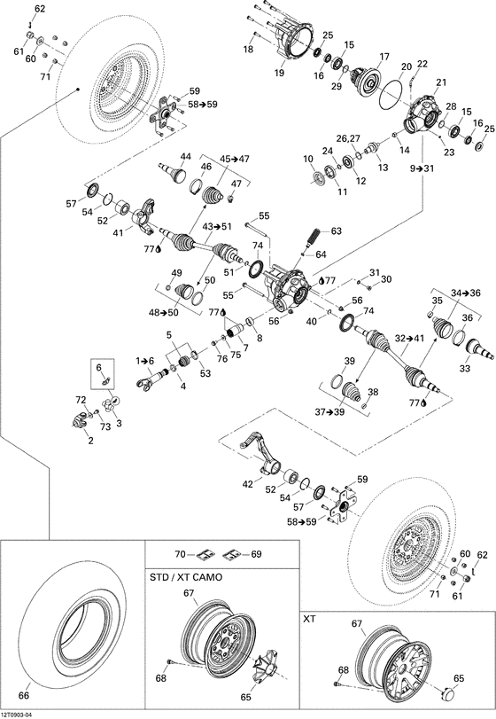 07- drive system, front xt