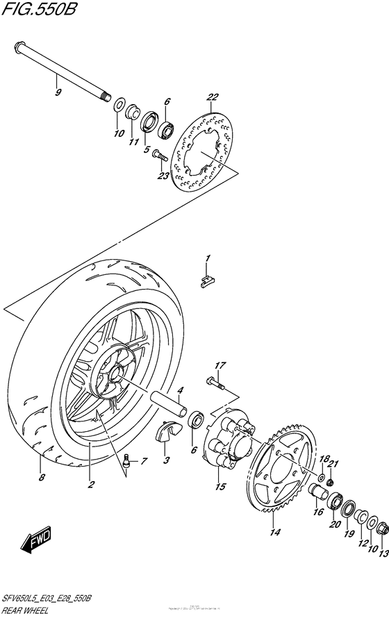 Rear Wheel (Sfv650L5 E28)