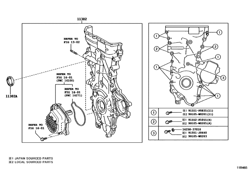 Timing Gear Cover & Rear End Plate
