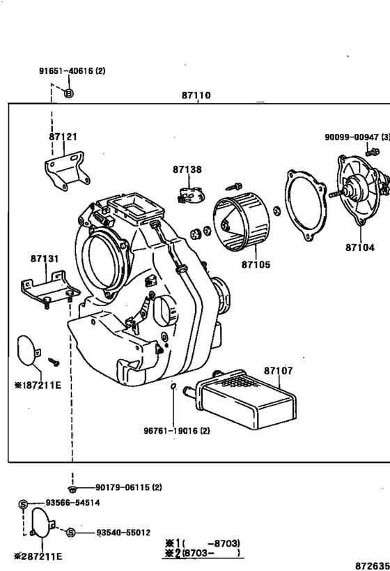Heating & Air Conditioning - Heater Unit & Blower