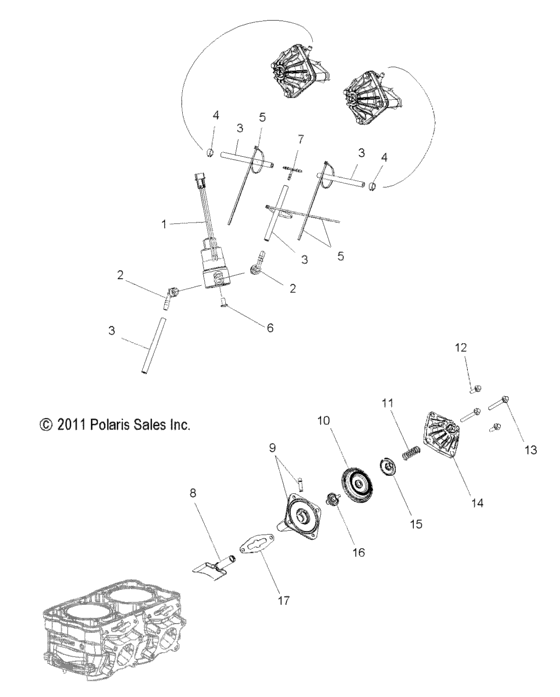 Engine, Exhaust Valves And Solenoid