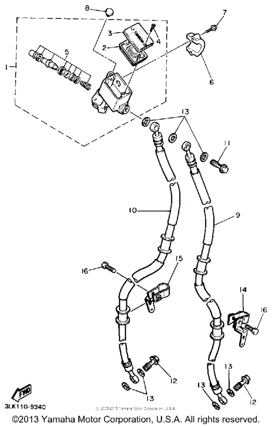 Front master cylinder