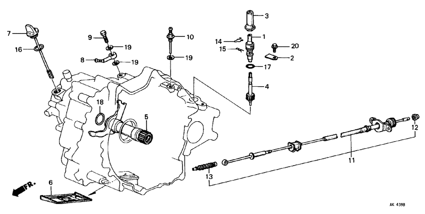 Starter shaft/ speedometer gear