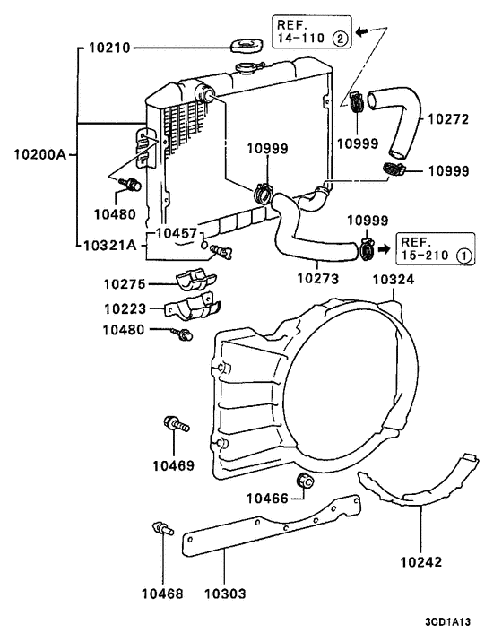 Radiator,hose & condenser tank