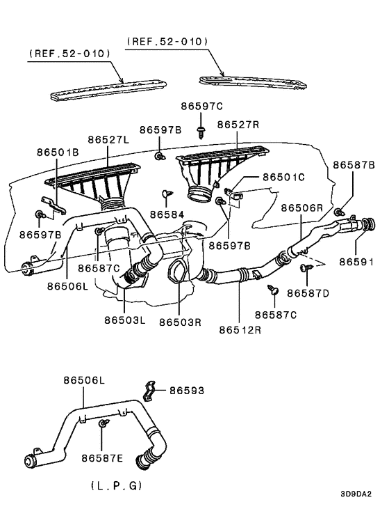 Defroster nozzle & duct