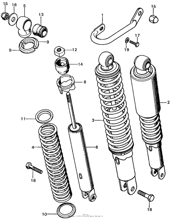Rear shock absorber k5-k6