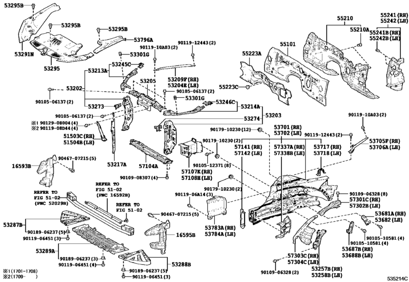 Front Fender Apron & Dash Panel