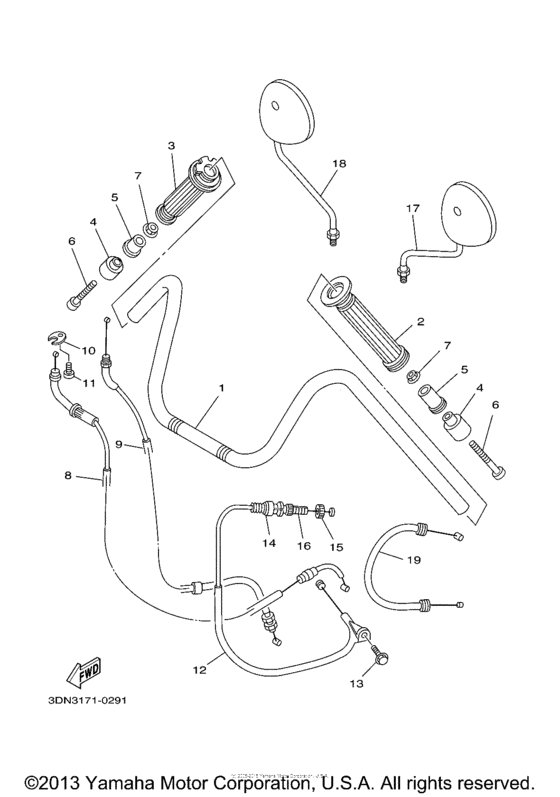 Steering handle & cable