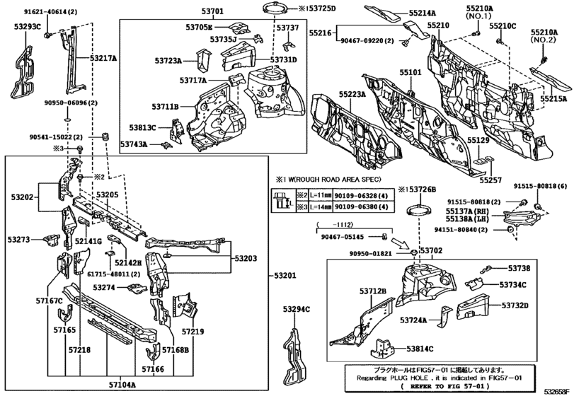 Front Fender Apron & Dash Panel